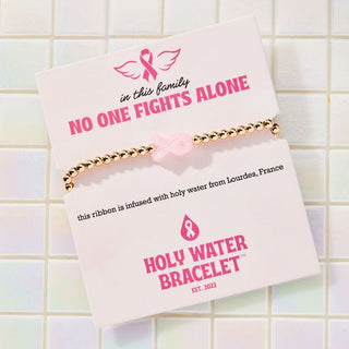 Holy Water Pink Ribbon Awareness Bracelet