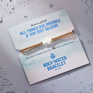 Holy Water Stretch Bracelet – Yellow Gold