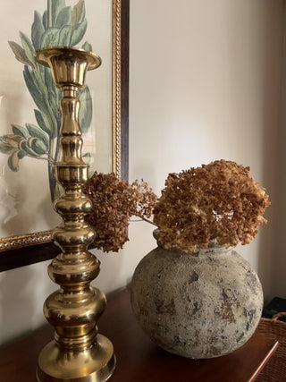 Massive Shiny Brass Candlestick Holder