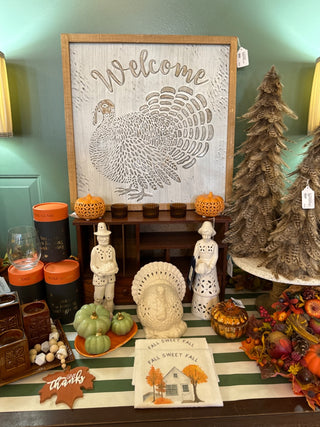 Framed Square Welcome Turkey Sign