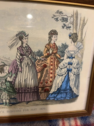 Godeys fashions 1870, framed