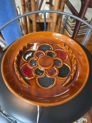 Vintage 1960 s McCoy large flower power ashtray