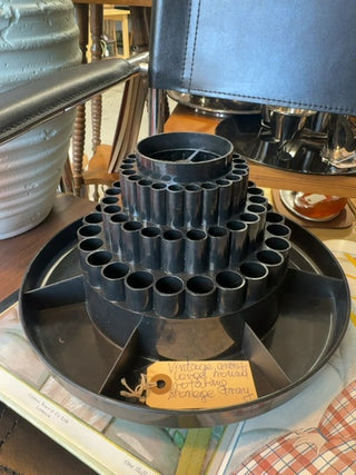 Vintage, artist round,rotating storage tray