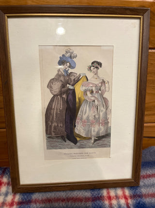 English Fashions March, matted framed