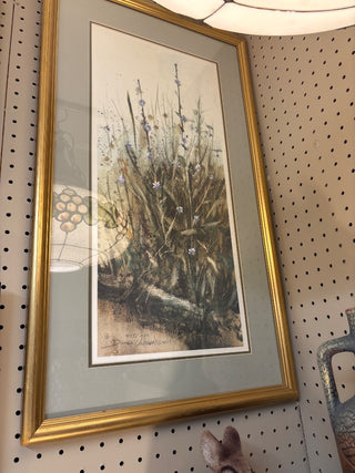 Signed flowers print
