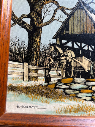 C- Original Hargrove Painting Tobacco Bridge
