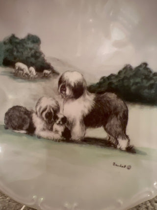 Old English Sheepdog Collectors Plate by Barnhart Studios