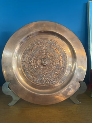 Vintage,Mexican copper plate calendar