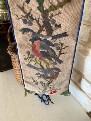 Bird needlepoint wall hanging
