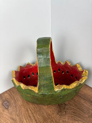 Paper mache watermelon