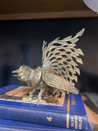 MCM Brass Rooster Wings Up