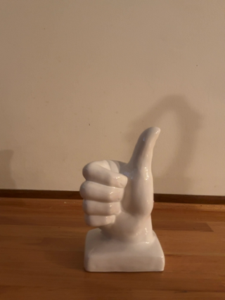 Thumbs Up Ceramic Sculpture