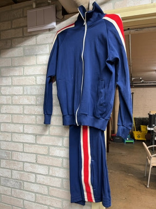 Stripe zip jacket and pants