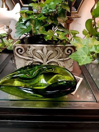 2MCM Green Glass Dish