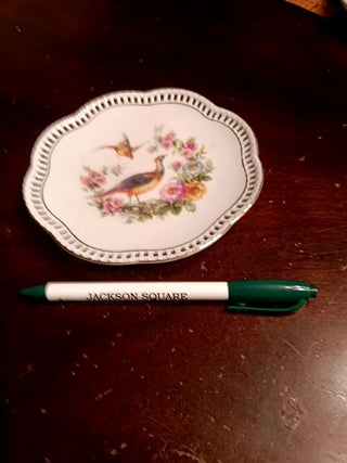 German Porcelain Pierced Trinket Dish