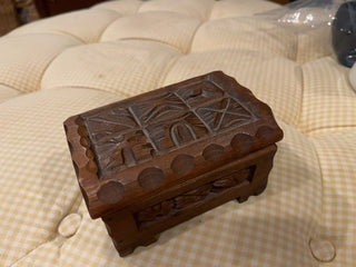 Carved hinged box
