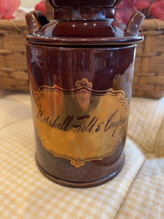 Marshall Fields ceramic crock