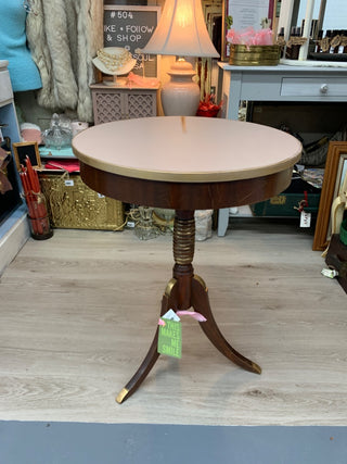 Pink vintage up-cycled round table