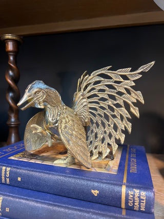 MCM Brass Rooster Wings Down