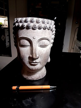 Buddha  Head Planter 9" tall