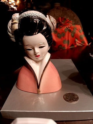 Madame Butterfly Head Vase,Very Rare Color 1950s