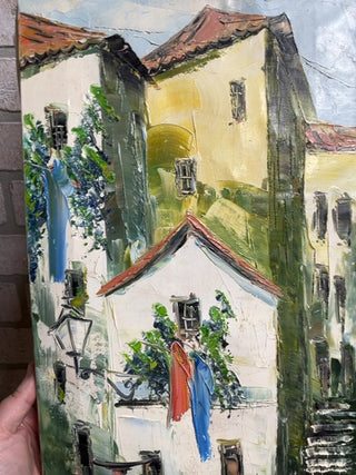 3 Women Village, oil unframed