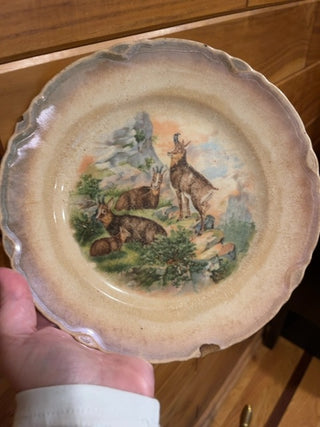 Dresden ironstone transferware sheep plate