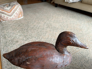 Hand carved wood duck decoy