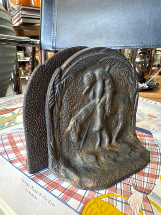 Antique Cast iron Indian bookends(set of2)