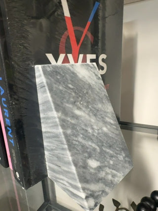 Gray marble bookends - a pair