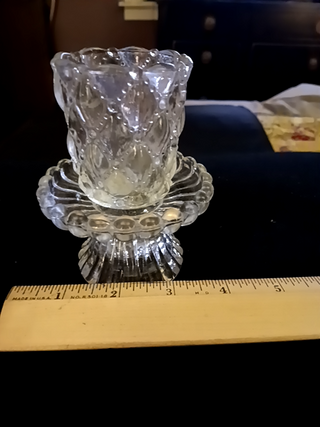 3Pattern Glass Votive/Taper Hold