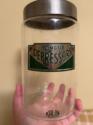 Tongue Depressors jar w/lid