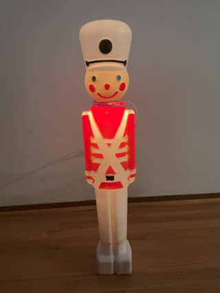 Vintage Blow-Mold Light-Up Toy Soldier