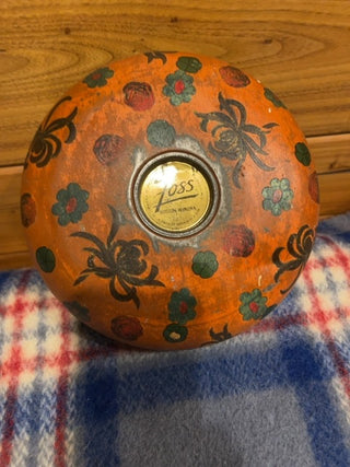 Foss circle floral tin w/lid