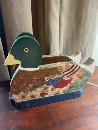 Vintage, 1993 wooden duck  napkin holder