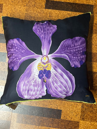Jim Thompson Silk Pillow Orchid blk 1763