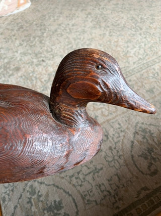 Hand carved wood duck decoy