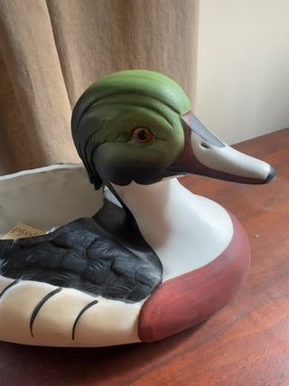 Vintage, duck ceramic planter