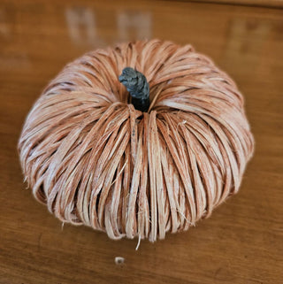 Small, wide raffia pumpkin