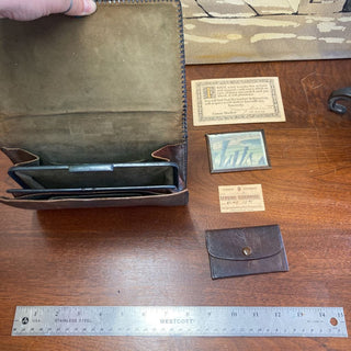 vintage cameo studios tooledleather wallet/clutch