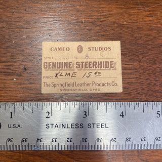 vintage cameo studios tooledleather wallet/clutch