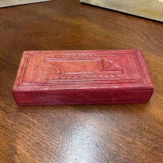 Vintage Tooled Leather Box