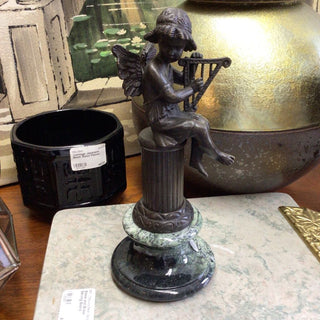 Bronze on Marble Cherub Musician