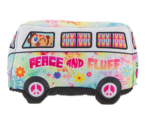 NEW - Hippie Van Woofswaggin Bus Dog Toy Plush Squeaker Crinkle Bark Box
