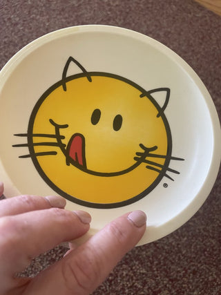 Vintage Plastic Cat Dish