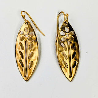 A Brass Flower Earrings