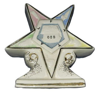 1950s Masonic Order Of The Eastern Star, Temple Treasures Vase by F.N. Kistner Co. Chicago