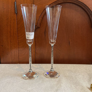 Oleg Cassini Signed Crystal Champs 1 of 2 11”x2.5”