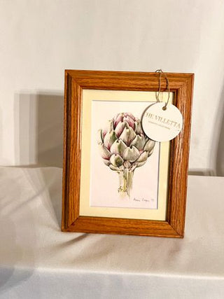 Artichoke Print in Wooden Frame