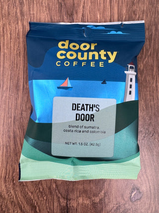 1.5 oz Bag of Death's Door Dark Roast Coffee Door County Coffee - JSQ Mercantile
